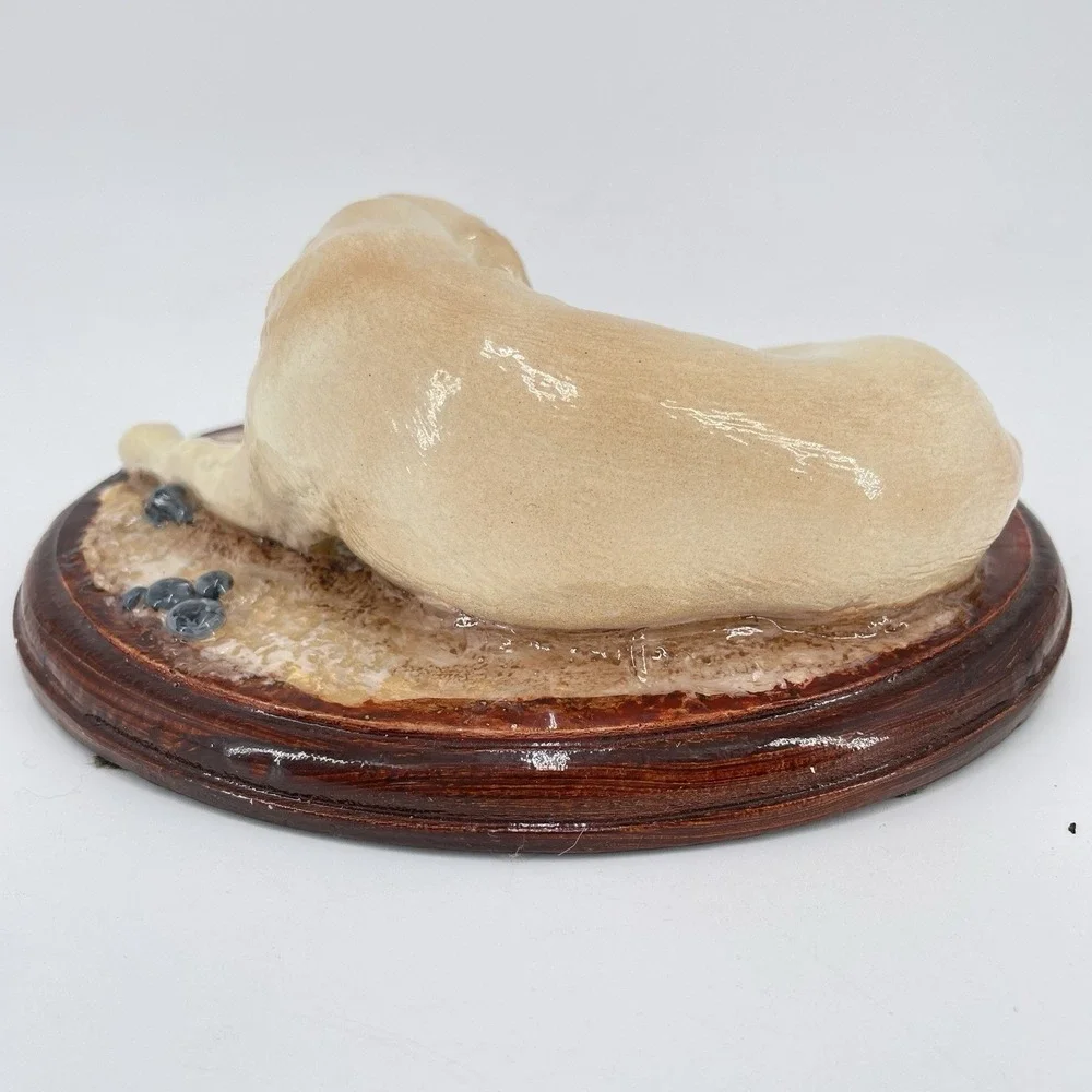Limited Edition Sleeping Labrador Figure Hand Painted Dog Sculpture #74/1000